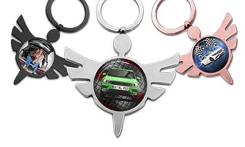 Portachiavi angelo personalizzato con design auto! Regalo automobilistico per un vero amante!

