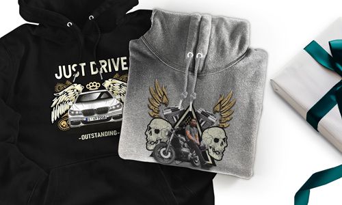 Hoodie met auto-motief voor je zoon