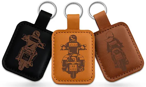 Porte-clés en cuir véritable