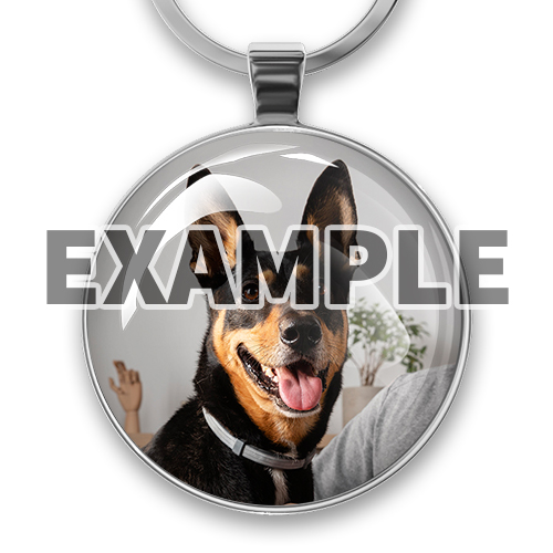 Llavero con foto redondo