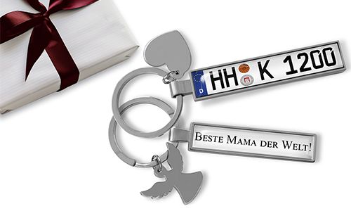 Personalized license plate keychain for mother