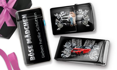 Tuning lighter with car/photo and license plate for your mother