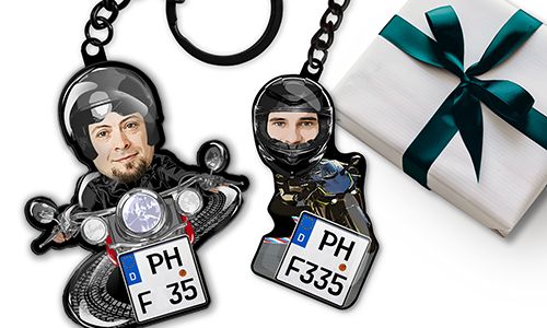 Motorcycle-keychain with boyfriend face