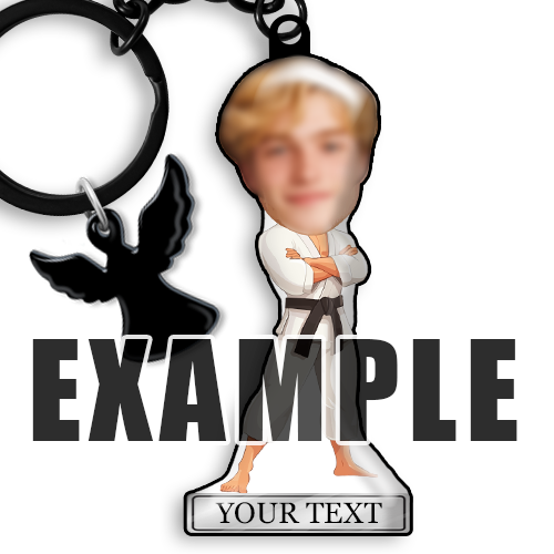 Llavero personalizado con nombre, cómic, pasatiempo y profesión