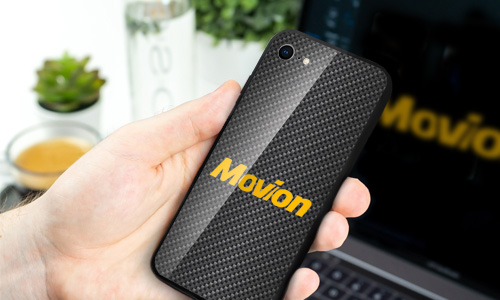 Mobiltelefonsag med firmalogo i klassisk design