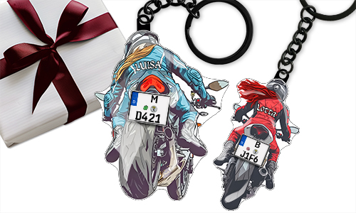 Porte-clés moto sportif – cadeau pour ta femme