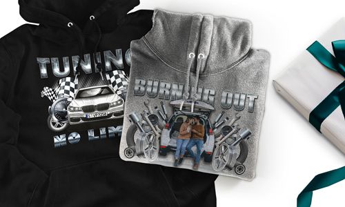 Tuning-Hoodie mit deinem Foto deines Mannes