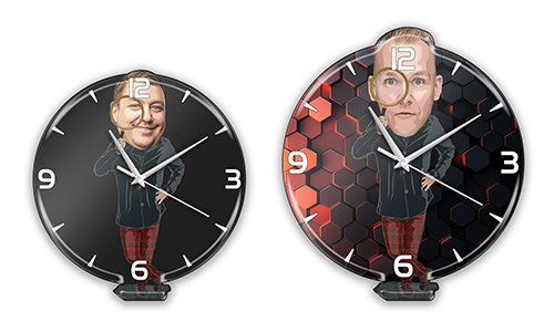 Personalisierte Wanduhr Comic Hobby - Rätsel