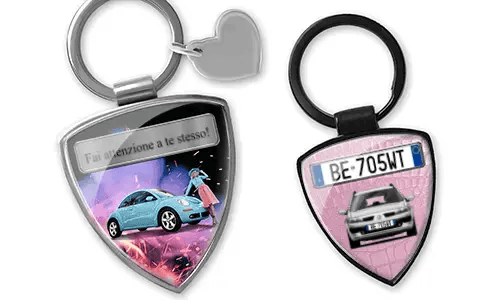 Personalized girlfriend shield keychain