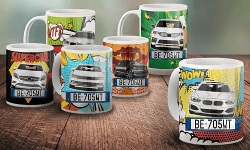 Car Comic Mugs