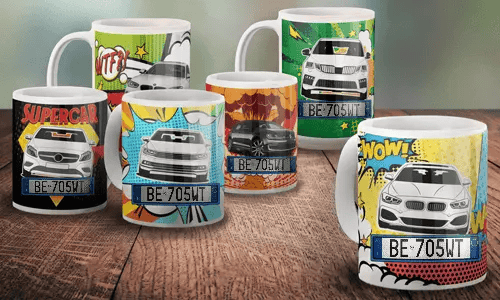 Komiksové hrnky do auta