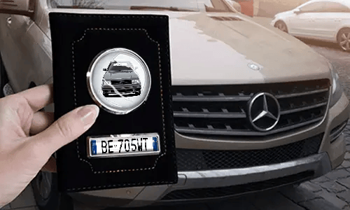 Black Velvet Car Documents Holder