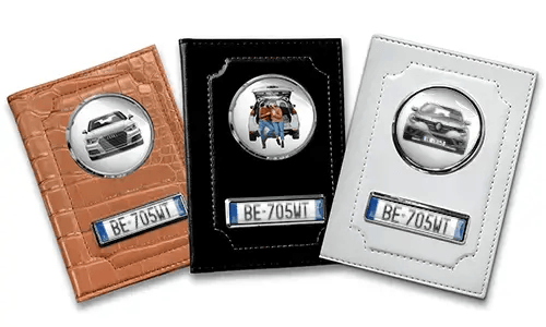 Porte-documents de voiture standard pour ton copain avec voiture/photo et plaque d'immatriculation