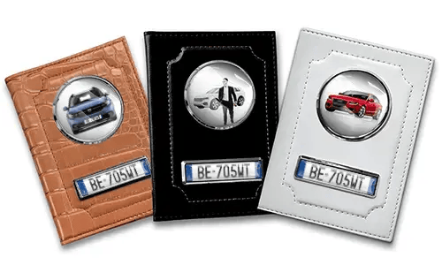 Porta documenti auto standard per fratello con auto/foto e targa