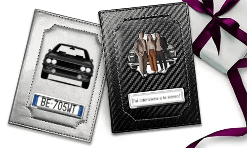 Personalised car document holder with licence plate for your daughter