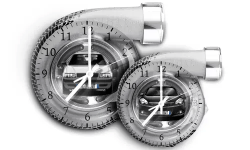 Soft Grey Wall Clock Turbine