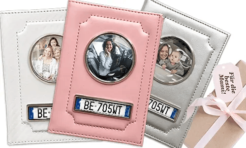 Bronntanais do mháthair - coimeádán doiciméid feithiclí le grianghraf, saincheaptha.