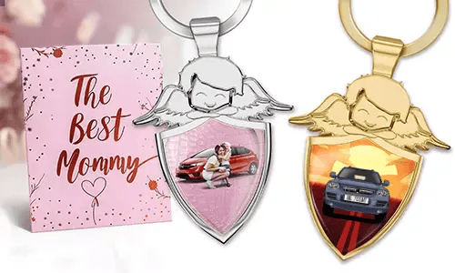 Llavero de ángel personalizado - regalo para tu madre