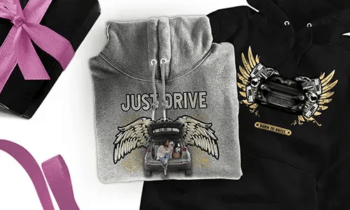 Felpa personalizzata con motivo auto - regalo per tua figlia