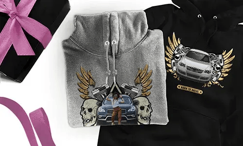 Hoodie avec motif de voiture pour ta mère !