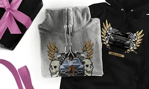 ¡Sudadera con motivo de coche para tu madre!