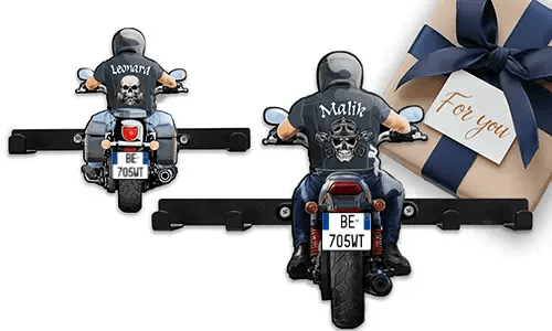 Coole sleutelhouder-muur voor je vriend met zijn naam en kenteken erop!