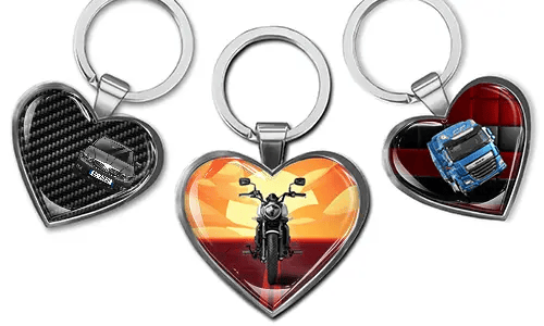 Keychain-Heart-With-Car-Personalized