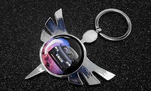 Andělská klíčenka - kulatá
