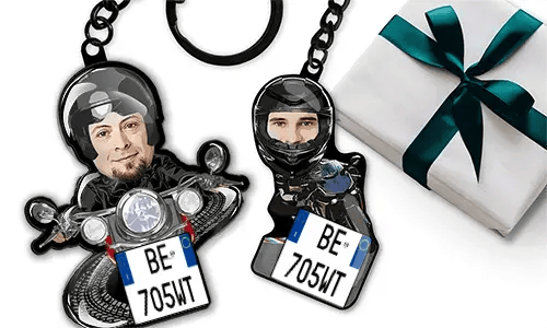 Motorcycle-keychain with your son's face