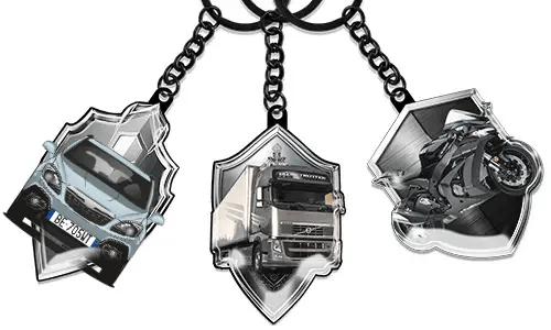 Keychain Shield Car