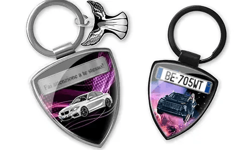 Personalized sister shield keychain
