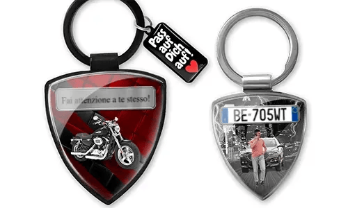 Personalized boyfriend shield keychain
