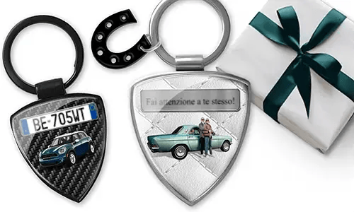 Personalized grandpa shield keychain