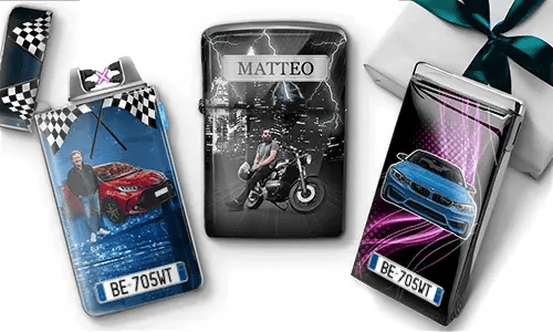 Personalized Lighters with Brother’s Car, Motorcycle, Name and License Plate