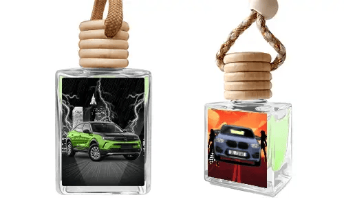 Ambientador mini para coche con imagen de coche