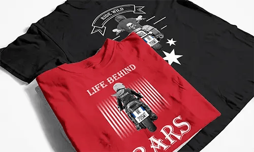 Motorcykel T-shirt med navn