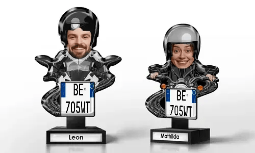 Spersonalizowana dekoracja z motocyklistą