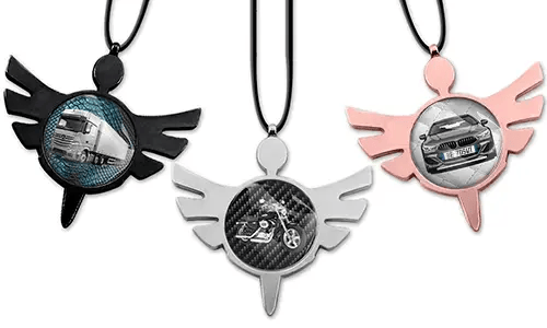 Lustro-łańcuch-metal-anioł