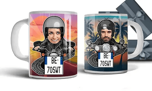 Mug personnalisé avec motard