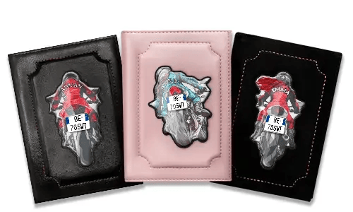 Porta-libretto auto con il tuo nome e la targa