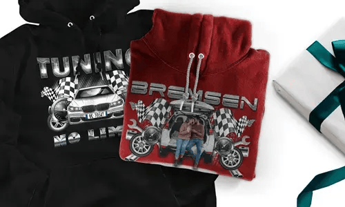 Tuning-Hoodie mit deinem Freund-Foto