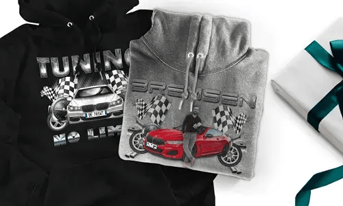 Tuning-Hoodie mit deinem Foto von deinem Papa