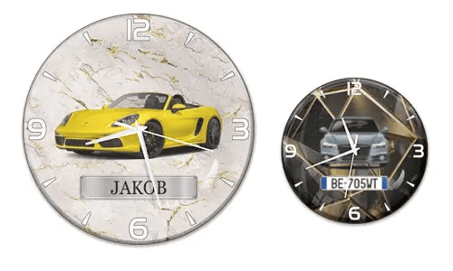 Wandklok voor autoliefhebbers