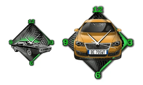 Orologio da muro moderno con immagine di auto