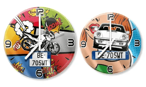 Comic Wanduhr