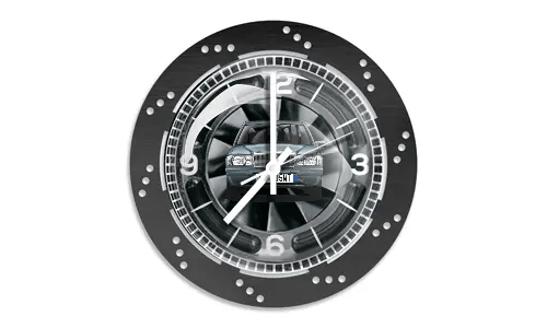 Zwarte wandklok remschijf