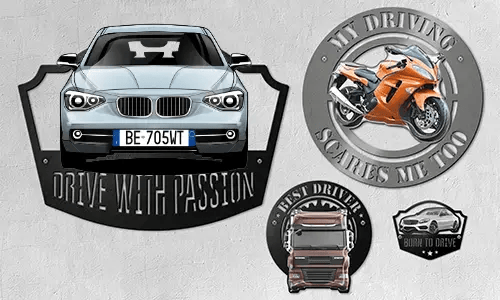 Wall decoration with your car, motorcycle or truck