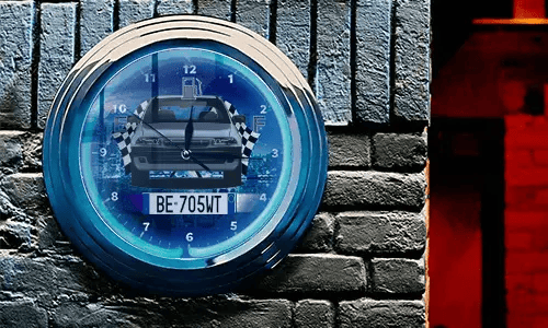 Seinäkello neoninen upea lahja