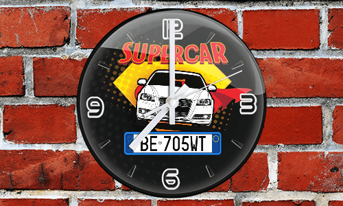 galery-photo-wall-clock-comic-car-silhouette-11