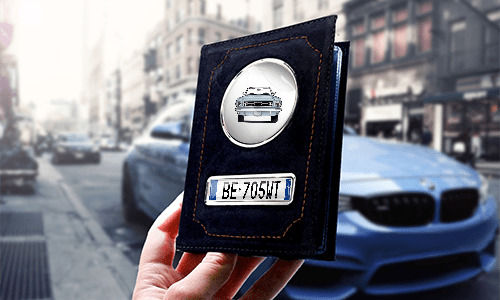 Car documents holder in hand